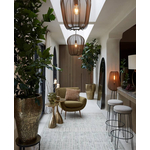 Masterlight 6-lichts hanglamp - zwart - Porto met Jagger green glazen 2711-05-05-130-25610