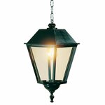Masterlight 3-lichts hanglamp - zwart - Porto met Nicolette green glazen 2711-05-05-100-3-14