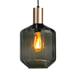 Masterlight 5-lichts hanglamp - zwart - Porto met Nicolette green glazen 2711-05-05-130-5-14