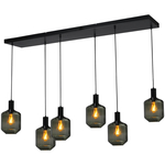 Masterlight 3-lichts hanglamp - goud - Porto met Jagger green glazen 2711-05-02-100-3-10