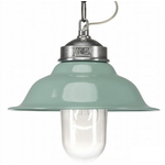 Masterlight 5-lichts vide hanglamp - zwart - Porto met Nicolette green glazen 2712-05-05-50-5-14