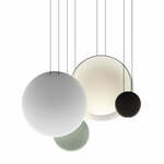 Masterlight 3-lichts vide hanglamp - goud - Porto met Nicolette green glazen 2712-05-02-35-3-14