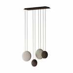 Masterlight 5-lichts vide hanglamp - goud - Porto met Jagger green glazen 2712-05-02-50-5-10
