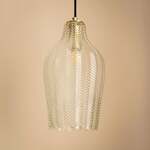 Hanglamp glas Ribbel e27 Retro goud