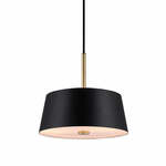 Hanglamp mat zwart en messing schakelaar & E14 fitting Nordlux Clasi 45