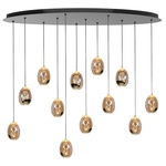 Hanglamp Egg goud 12 lichts