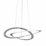 Eglo Hanglamp Yorth pendel nikkel met rood snoer 32523
