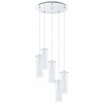 Searchlight Klassieke hanglamp Lodge 5-lichts zilver 82915-5SS