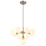 Trio Landelijke Hanglamp Dallas 29cm wit met nikkel R32171007