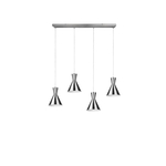 Trio Hanglamp Enzo Beam 4-lichts RVS R30784007