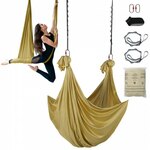 VEVOR Aerial Yoga hangmatset 2,8 x 1,6 m, paars Aerial Yoga Swing Air Flies, kinder Aerial Yoga hangmatschommel 250 kg max. draagvermogen, inclusief yogasokken & O-vormige sling & plafondhouder