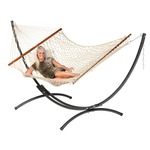Tropilex Hangmatset Family 'Arc & Rope' Natura - Wit / Ecru - Mexicaans, Spreidstok, Weerbestendig - 180 kg