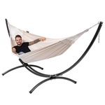 'Arc & Comfort' White Tweepersoons Hangmatset - 180 kg - Wit / Ecru - Colombiaanse - Tropilex