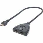 Nedis 3-poorts HDMI switch zwart
