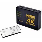 HDMI Switch 3 Poorts met Afstandsbediening Ultra HD 4K 3D