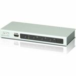 Digitus DS-45317 HDMI-switch 5 poorten Met metalen behuizing, Ultra HD-geschikt, Met aluminium behuizing, LED-weergave, Met afstandsbediening 4096 x 2160 Pixel