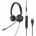 Renkforce RF-HS-130 On Ear koptelefoon Kabel Stereo Zwart Volumeregeling