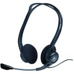 Renkforce RF-HS-360 On Ear headset Computer Kabel Stereo Zwart Volumeregeling, Microfoon uitschakelbaar (mute)