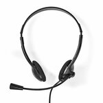 Nedis PC-Headset | On-Ear | Stereo | USB Type-A / USB Type-C | Inklapbare Microfoon | Zwart - CHSTU310BK