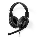 Nedis CHSTU310BK Pc-headset On-ear Stereo Usb Type-a / Usb Type-c? Inklapbare Microfoon Zwart