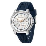 Frank 1967 7FW 0007 Horloge staal/leder bruin-zwart 42 mm