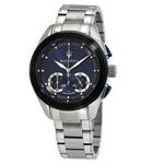 Frank 1967 7FW 0020 Horloge staal/leder grijs 42 mm