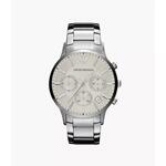 Frank 1967 7FW 0015 Horloge staal/leder grijs-zwart 42 mm