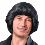 Robbie Muntz pruik zwart haar