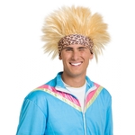 Carnaval verkleed pruik met baard en snor - Oranje - Heren - Nederland supporters