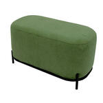 Hocker Collin - velvet - donkergroen - 46x78x78 cm - Leen Bakker