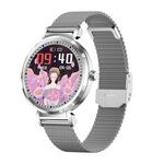 KC06 Vrouwen Menstruatie Smart Horloge Armband Bloeddruk / Hartslag Monitoring Stalen Band (Zilver)
