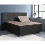 Primaviera Deluxe Topper Satijn Hoeslaken Zwart 180 x 200