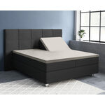 Primaviera Deluxe Topper Satijn Hoeslaken Taupe 180 x 220