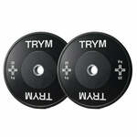 TRYM Bumperplate set 2 x 15 - Zwart - 50 mm