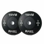 TRYM Bumperplate set 2 x 25 - Zwart - 50 mm