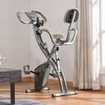 Hometrainer - Opvouwbaar - Mini Fietsapparaat - Fitness - Fietstrainer met LCD-display - metaal - zwart 39 x 40 x...