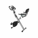 Hometrainer - Opvouwbaar - Mini Fietsapparaat - Fitness - Fietstrainer met LCD-display - metaal - zwart 39 x 40 x...