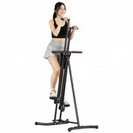 Hometrainer - inklapbaar - rugleuning - extra handgrepen - zwart/rood