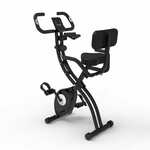 Hometrainer - Opvouwbaar - Mini Fietsapparaat - Fitness - Fietstrainer met LCD-display - metaal - zwart 39 x 40 x...