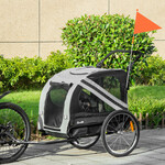 Fietskar voor dieren - 20 kg - reflectoren - dekzeil