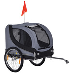 PawHut hondenkar, stevige fietskar voor honden, veilig en comfortabel, waterdicht, opvouwbaar, voor honden tot 30 kg, zwart | Aosom.nl