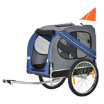 PawHut hondenaanhanger weersbescherming, hondenkar oxford-stof, blauw / groen | Aosom.nl
