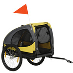 Hondenfietskar - Fietskar -Hondenaanhanger - Buggyfunctie -Geveerd en geremd - Rood/Zwart - 130 x 90 x 110