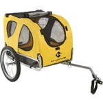 Hondenfietskar - Fietskar -Hondenaanhanger - Buggyfunctie -Geveerd en geremd - Wit/Blauw - 130 x 90 x 110