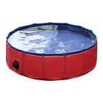 vidaXL Hondenzwembad inklapbaar 120x30 cm PVC rood - vidaXL