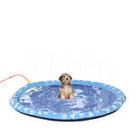 PawHut 170 cm hondenfontein sproeien waterspeelgoed mat watersproeier antislip outdoor PVC Blauw | Aosom Netherlands