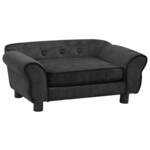 Hondenbank 72x45x30 cm pluche grijs