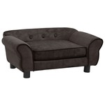 Hondenbank 72x45x30 cm pluche zwart