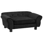 Hondenbank 68x38x38 cm pluche grijs