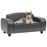 Hondenmand 80x45x30 cm fluweel donkergrijs